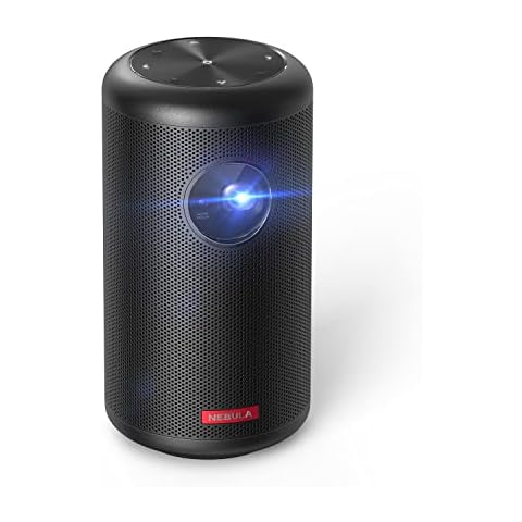 NEBULA Capsule II Smart Mini Projector, by Anker, Palm-Sized 200 ANSI Lumen 720p HD Portable Projector Pocket Cinema with Wi-Fi, DLP, 8W Speaker, 100 Inch Picture, 3,600+ Apps, Movie Projector Cover