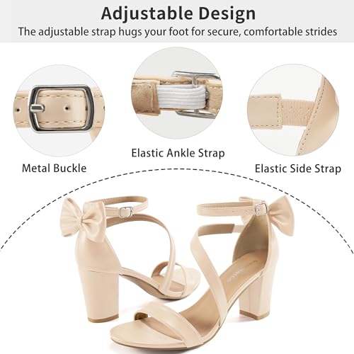 Image of Reimferce Womens Comfortable Heels for Wedding: No Blisters & Sore Feet by 40% Better Shock Absorption During Wedding - 8-Hour Keeping Pain-Free for Brides & Bridesmaids