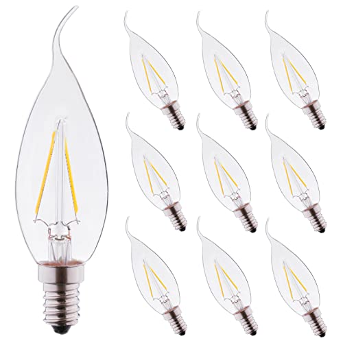 Tronje LED Lampe 10er Pack E14 Kronleuchter 2,8 Watt ersetzt 25 Watt A++ warmweiß 250lm 2700k Glüh-Birne Cover