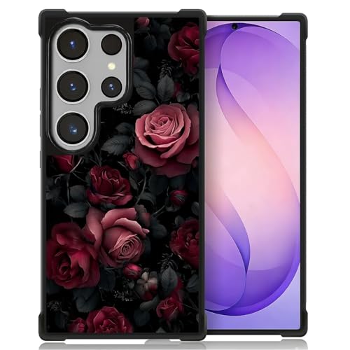 Coque Samsung S26 Ultra anti-chocs avec quatre coins renforcés pour une protection rose rétro