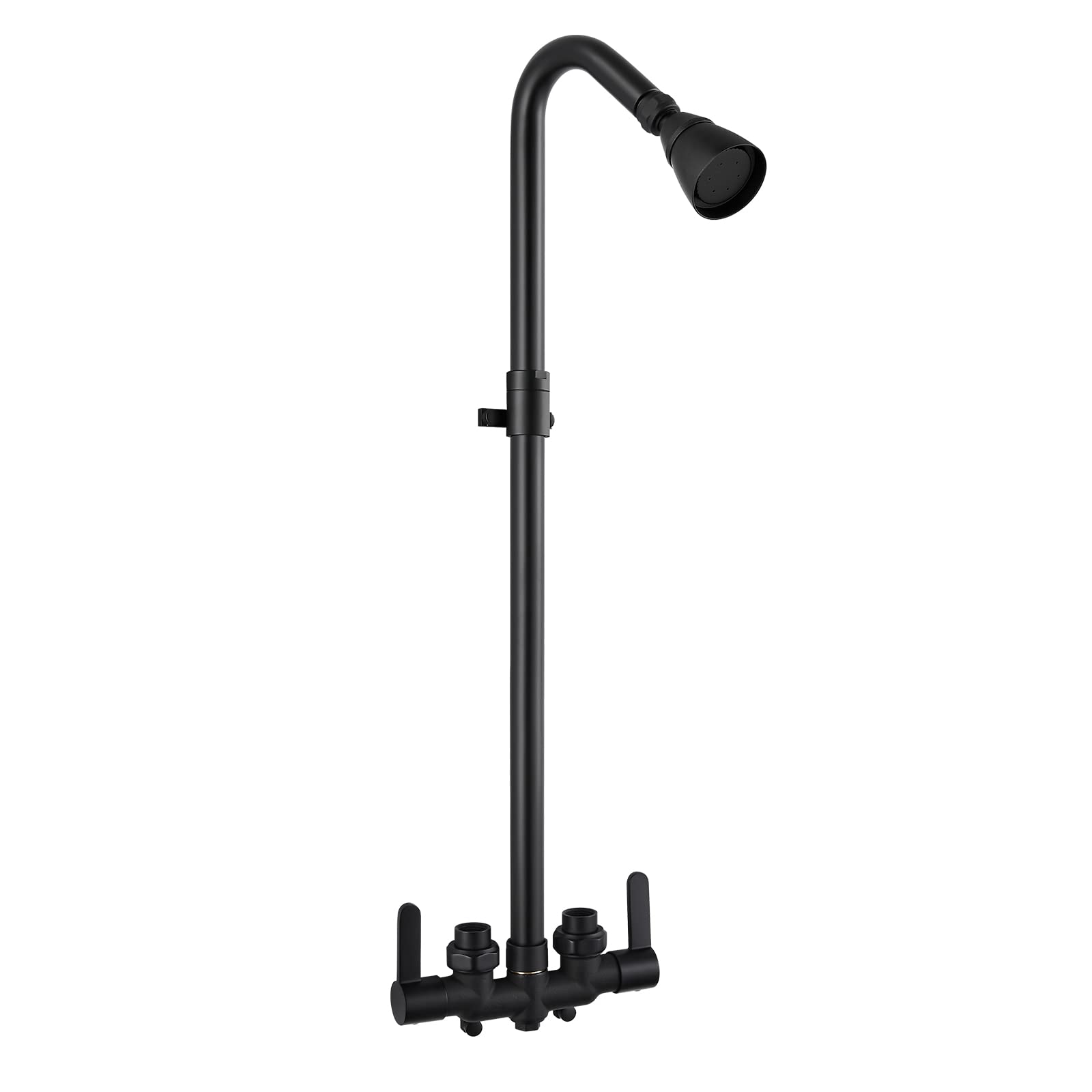 Buy Aolemi 3 Inch Center Wall Matte Black Outdoor Shower Kit with ...