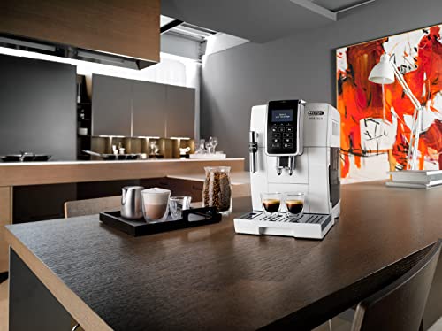 De'Longhi DINAMICA ECAM 350.35.W - Vollautomatische Kaffeemaschine, 1.8 l, weiß – (freistehend, Maschine Espresso Kaffeemaschine, weiß, LCD-Display, 1,8 l) – Bild 4
