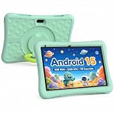 Kids Tablet 10 Zoll Android Tablet für Kinder kommt mit einer stoßfesten Schutzhülle, 8 GB RAM 32 GB ROM Tablets unterstützt 1 TB MicroSD, 6000 mAh Akku, Dual-Kameras 5G Wifi6 Android Tablets mit
