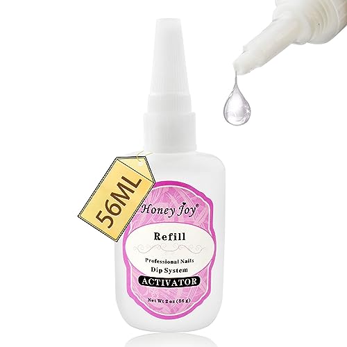 56ml / 1.91oz Refill Gel Base Top Sealer Dry Activator for Dipping Powder Pre-Bond Liquid No Lamp Cure Dip Nails Natural Dry, 56ml-Activator…