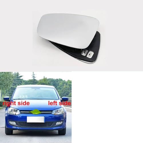 Espejos retrovisores laterales para VW Polo 2012 cristal blanco izquierdo accesorio 3