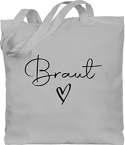 Baumwolltasche - JGA Junggesellenabschied Frauen - Braut Bride - Unisize - Hellgrau - tasche bachelorette party stoffbeutel jutebeutel jungesselnabschied baumwolle aus junggesellinnenabschied beutel