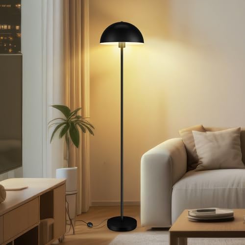 Modern Floor Lamps for Living Room, Black Metal Mushroom Lamp, 66
