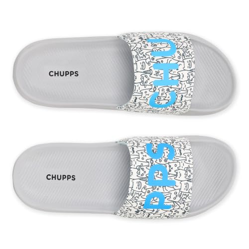 Image of CHUPPS Roadster Grey Drift Orthopedic Slippers | Soft Footpharma Footbed | Breathable Ventilation Holes | Lightweight Flip Flops | Anti-Skid Chappals for Everyday For Mens