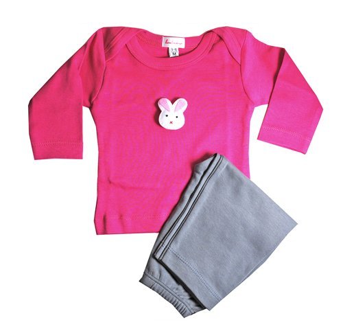 Loralin Design GFB6 Bunny Outfit -Fuchsia44; 6-12 Months