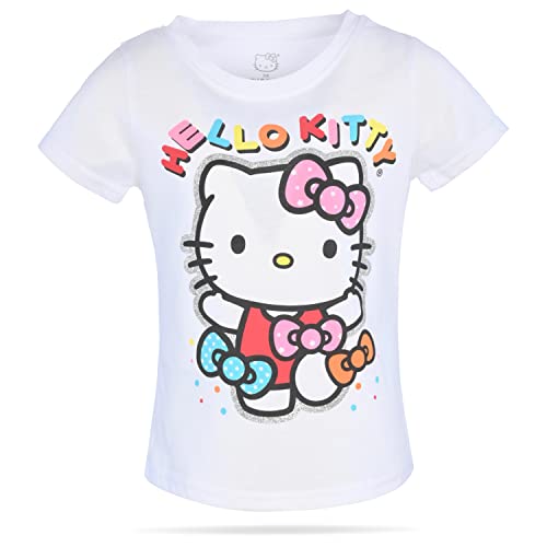 Image of Hello Kitty Girls Tee Shirts - 2 Pack Short Sleeve T-Shirts for Girls with Adorable Artworks and Slogans for Girl's Style