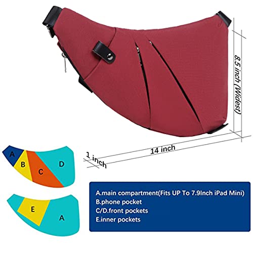 Sling Bag - Slim Crossbody Shoulder Backpack Anti-Theft Personal Pocket Chest Bag Travel Fanny Pack for Men Women2