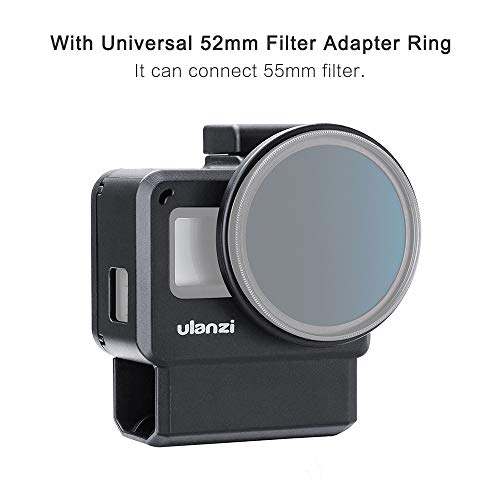 Docooler V2 Pro Sports Camera Cage Vlog Case protetor gaiola com adaptador de microfone de filtro co