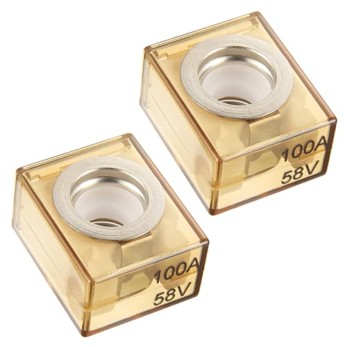 BOJACK Terminal Fuse 100A Marine Rated Battery Fuse (MRBF) 58V DC Max IP66 Waterproof for The Circuit Protection of Automobiles RVs Cranes Ships Charging Piles 100Amp(Pack of 2)