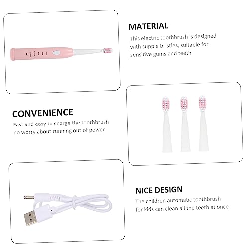 OATIPHO 1Satz Elektrische Zahnbürste für Weiche Borsten Modi USB Wiederaufladbar Ergonomisch für Kleine Hände für Jungen und Sanfte Zahnreinigung – Bild 4