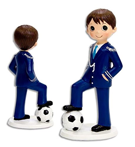 FIESTADEKOR Figura para bolo ou bolo de nariz de compressão 17 cm. Modelo bola pé