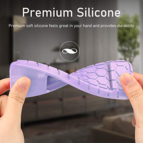 Fintie Protective Case For Apple Tv 4K/ Hd Siri Remote (1St Gen) - Honey Comb Lightweight Anti Slip Shockproof Silicone Cover For Apple Tv 4K 5Th 4Th Gen Siri Remote Controller, Purple-Glow #TOP6