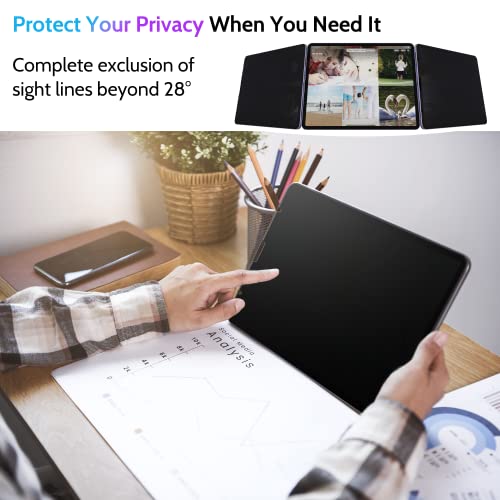 Peslv Privacy Screen Protector for iPad Air 5th/4th Gen & iPad Pro 11 (2018/2020/2021/2022), Anti Glare Blue Light Spy Filter Private Cover, High Sensitive Bubble-Free Black Security Screen