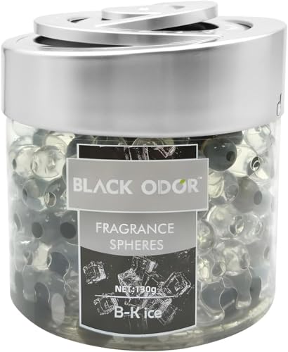 Image of BKN Super Fragrance Black Odor Car Air Freshener B0-10| 130g Bubble Gel Balls | Long-Lasting Scent for Home, Office, Car, Bathroom & Closet | Odor Eliminator & Room Deodorizer (BK ice)