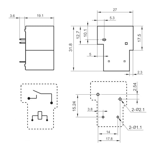 Relé ZLT90-024D-A T90-1A-4P-24V-30A de 4 pines componente de conmutación electromecánica 2