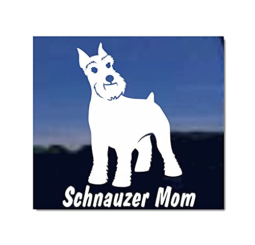 Schnauzer Mom Dog Vinyl Window Decal Sticker
