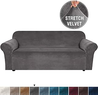 H.VERSAILTEX Stretch Sofa Cover Velvet Couch Cover Sofa Slipcovers for Three Cushion Sofas