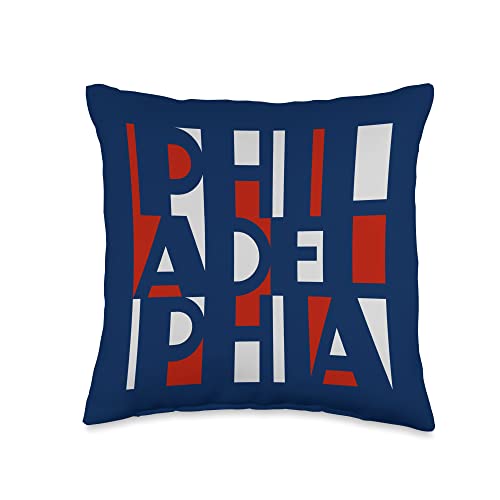 Philadelphia Philly Fan City Patriotic Philly Word Art Throw Pillow