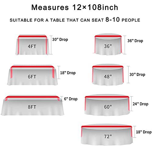 Tcbesto Silver Sequin Table Runner 12" X 108" 1 Pack Silver Metallic Sequins Table Runner Glitter Silver Party Decorations Baby Shower Wedding Christmas Birthday Party Supplies Fabric #TOP6