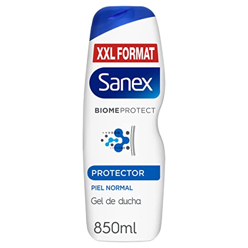 Sanex Biomeprotect Dermo Protector, Gel de Ducha o Baño, Piel Normal, con Prebiótico, Combate las Bacterias, 850ml