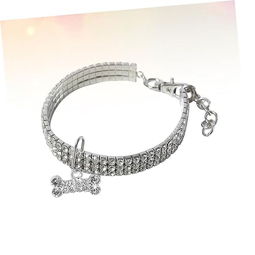 Collier élastique pour chien extensible avec strass et boucle sécurisée Housoutil - 3