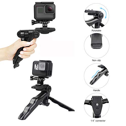 SHOOT 51in1 Accessories Kit with Foldable Selfie Stick for GoPro Hero 9 8 Hero 7 Black Silver White/6/5/4/3+/3/5S,OSMO Action(Waterproof Large Carrying Case,Chest Strap,Tripod) - Thumbnail 7