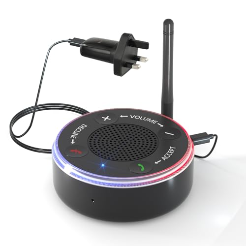 Healvaluefit Amplificateur de sonnerie de téléphone portable 110 dB, amplificateur de téléphone et clignotant pour personnes âgées et malentendantes, Bluetooth –...