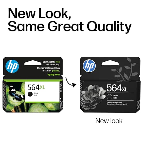 Image of HP 564XL Black High-Yield Ink | Works with DeskJet 3500; OfficeJet 4620; PhotoSmart B8550, C6300, D5400, D7560, 5510, 5520, 6510, 6520, 7510, 7520, Plus, Premium, eStation Series | CN684WN