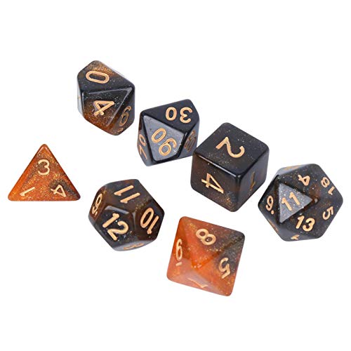 Preisvergleich Produktbild FOLOSAFENAR Leichtes Brettspiel Professionelles Spiel Würfel Langlebig, für Party(Starry Sky Black Gold)