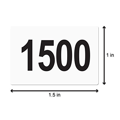 Officesmartlabels [500 Labels - 1 X 1.5 Inch] 1501 - 2000 Consecutive Number Labels, Number Sequence Stickers For Inventory, Shipping, Distribution, Manufacturing #TOP1
