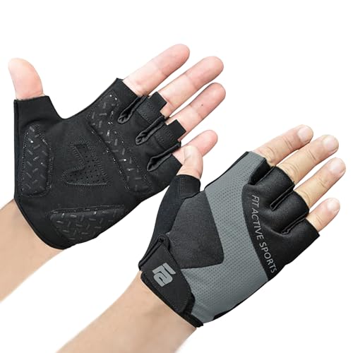 Fit Active Sports Max Grip Weight Lifting Gloves for Men & Women | Non-Slip Workout for Gym, Biking, Fitness Training | Lightweight, Breathable | X-Small