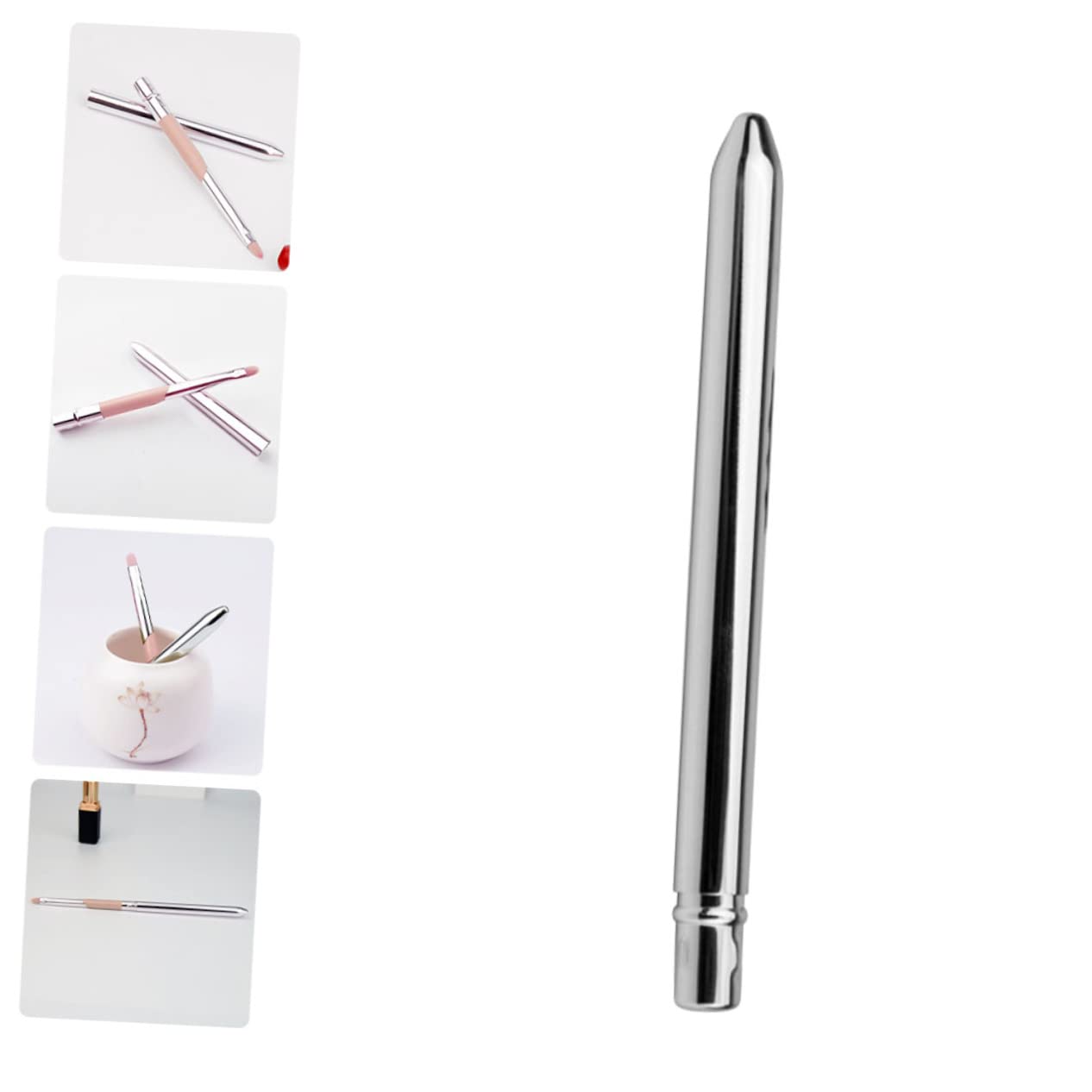 BELLIFFY 3pcs Mini Travel Lipstick Brush Retractable Lip Makeup Applicator Tool