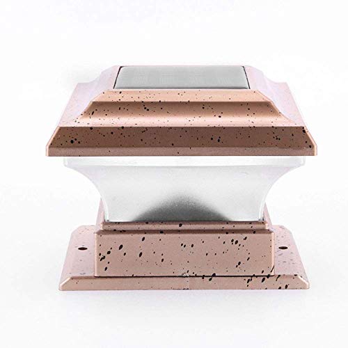 Phare de colonne solaire, sans câblage, éclairage décoratif de pilier de clôture de cour à économie d'énergie, IP44 étanche extérieur, lampadaire moderne carré pour éclairage de paysage de pelous Cover