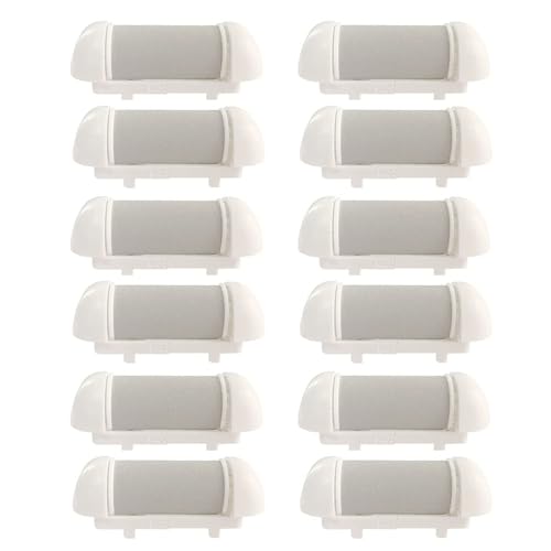 12pcs Replacement Fine Roller Head for Electric Callus Remover, Pedicure Tools Foot File Refill Rollers for Feet Callus Shaver Pedicure Kit (12 Pack Light Coarse)