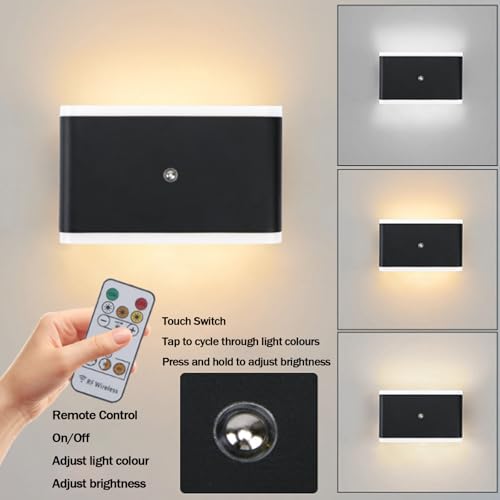 Luz de pared para dormitorio regulable con interruptor tactil para lectura nocturna 2