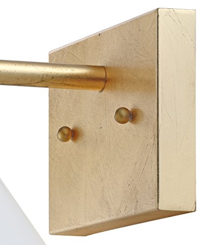 Jonathan Y Jyl9012A Yvette 9.25" 1-Light Metal Wall Sconce Contemporary,Transitional 2200K Edison G50 25W Bulb For Bedroom Livingroom Bathroom Hallway, White/Gold, 1-Bulb #TOP3