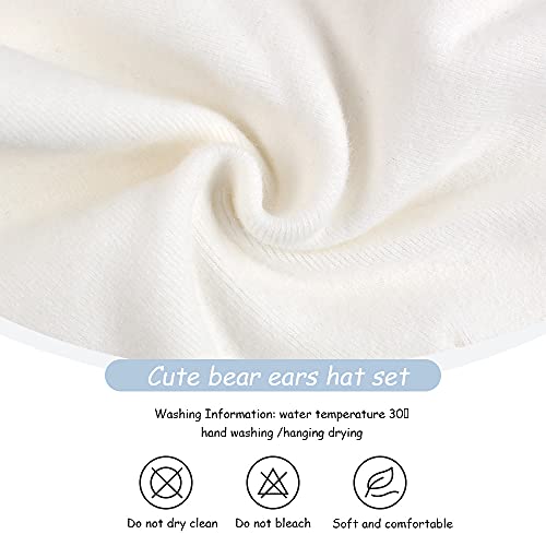 Image of JANGANNSA Cotton Newborn Baby Girls Hat Spring Newborn Boys Hat Cute Rabbit Infant Beanie