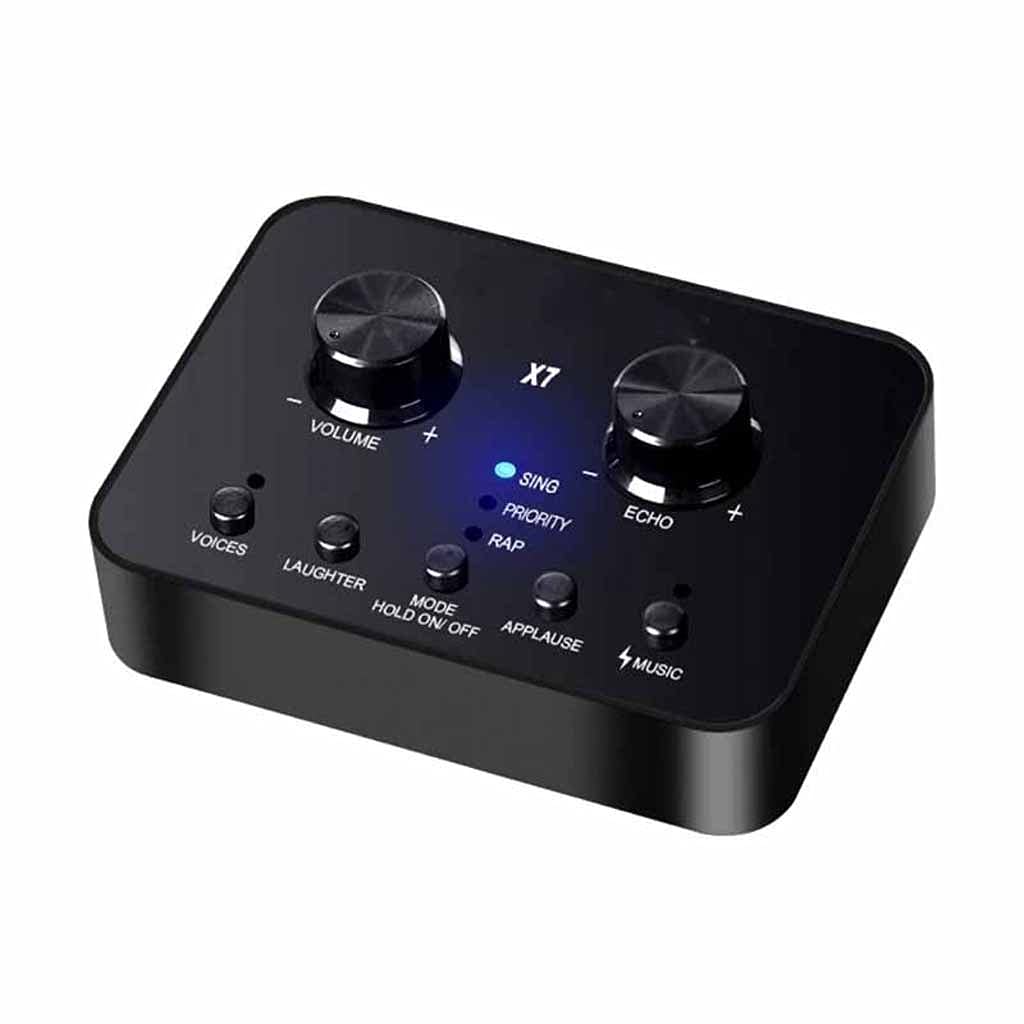 Carte Son Externe Casque Microphone Webcast Diffusion en Direct Changeur de Voix Carte Son
