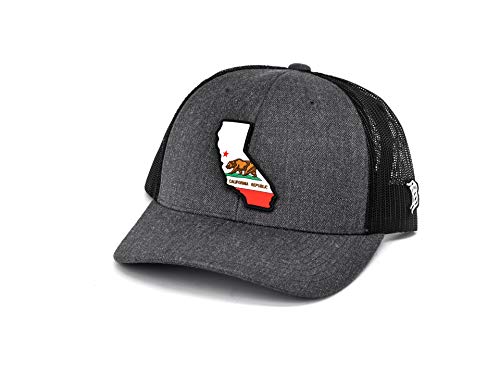 Branded Bills  The 31 Rogue  California PVC Patch Hat Curved Trucker - One Size Fits All (Charcoal Black)