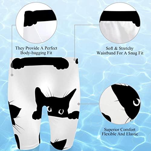 Bañador jammer de natación para hombre con estampado de gatos multicolor M 2