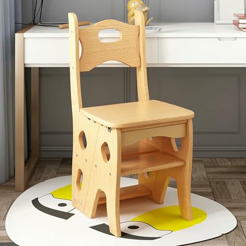 Échelle pliante portable en bois robuste et marchepied modulable - 4