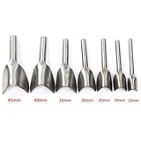 Yaetek DIY V-Shaped Leather Cuttting Craftstool Punch Cutter Tools for Belt/Wallet with 7 Sizes (15mm, 20mm, 25mm, 30mm, 35mm, 40mm, 45mm)