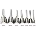 Yaetek DIY V-Shaped Leather Cuttting Craftstool Punch Cutter Tools for Belt/Wallet with 7 Sizes (15mm, 20mm, 25mm, 30mm, 35mm, 40mm, 45mm)