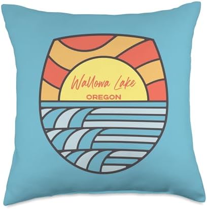 Wallowa Lake Oregon OR Sunset Vacation Souvenir Throw Pillow
