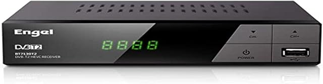 Engel Axil DVB-TD Receiver (TDT2) HD Recorder, HDMI, Timeshift Function, PVR, HEVC -Engel RT7130, Black