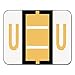 Smead BCCR Bar-Style Color-Coded Alphabetic Label, U, Label Roll, Light Orange, 500 labels per Roll, (67091)